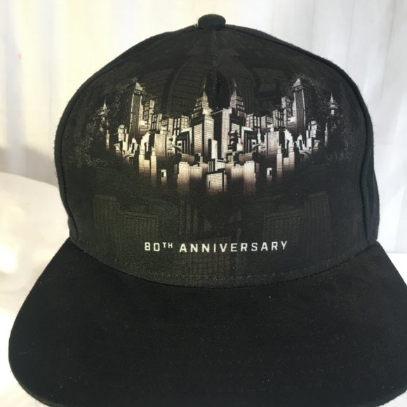 Batman 80th Anniversary Ball Baseball Hat Cap Black Youth DC Comics Gotham City - Picture 4 of 14